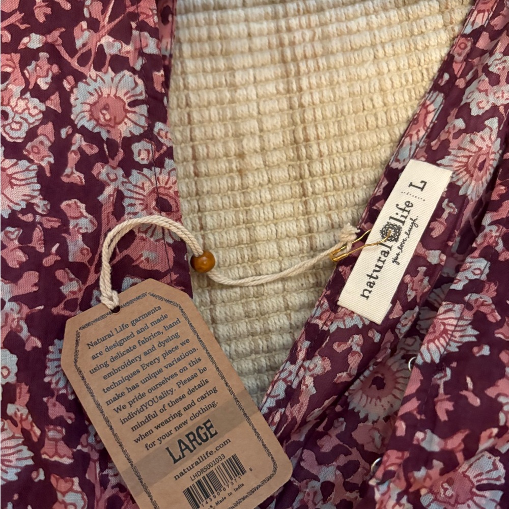 Natural Life Burgundy Floral Wrap